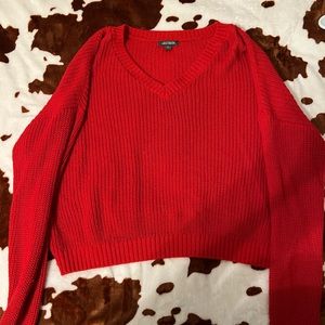 Red target sweater